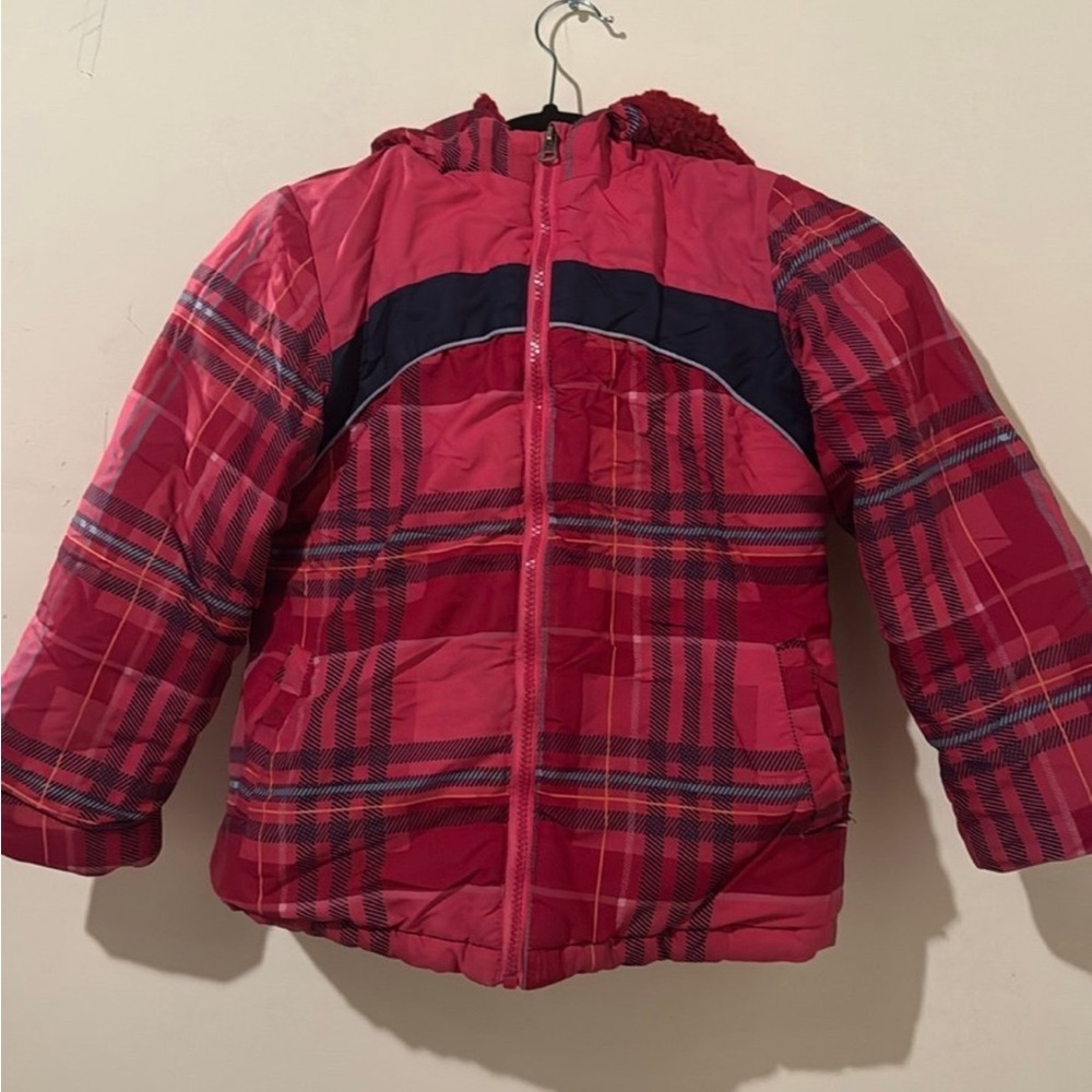 Girls puffer coat size large 6